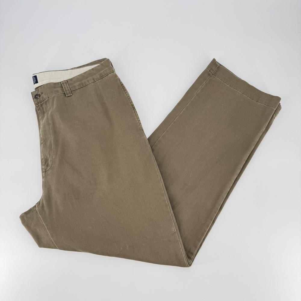 Polo Ralph Lauren Philip Pant Mens 38x32 Brown Olive Cotton Chino Twill Trousers